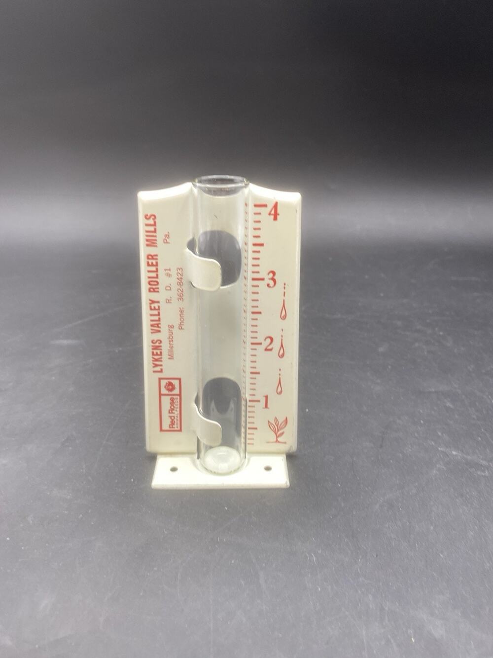 Vintage Advertising rain gauge Lykens Valley Roller Mills Central Pennsylvania 